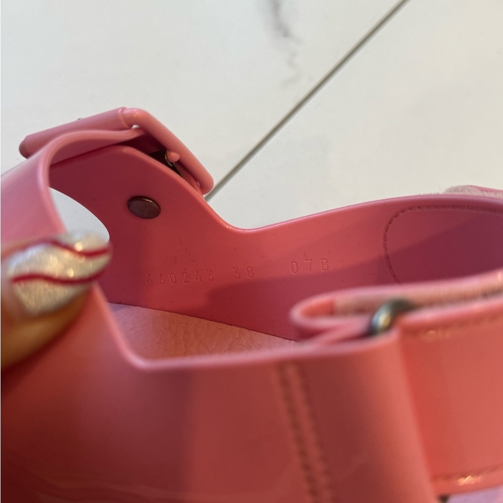 Gucci Pink Buckle Strap Sandals - Picture 5 of 6